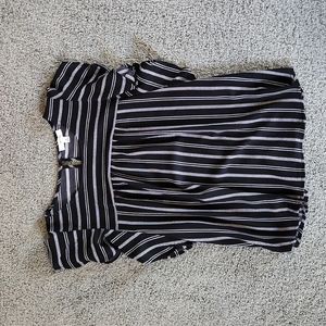 Stripped Black Blouse